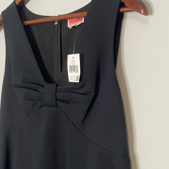 Kate Spade New York Ponte Bow-Knot Peplum Top Black Size 4 - Picture 3 of 7